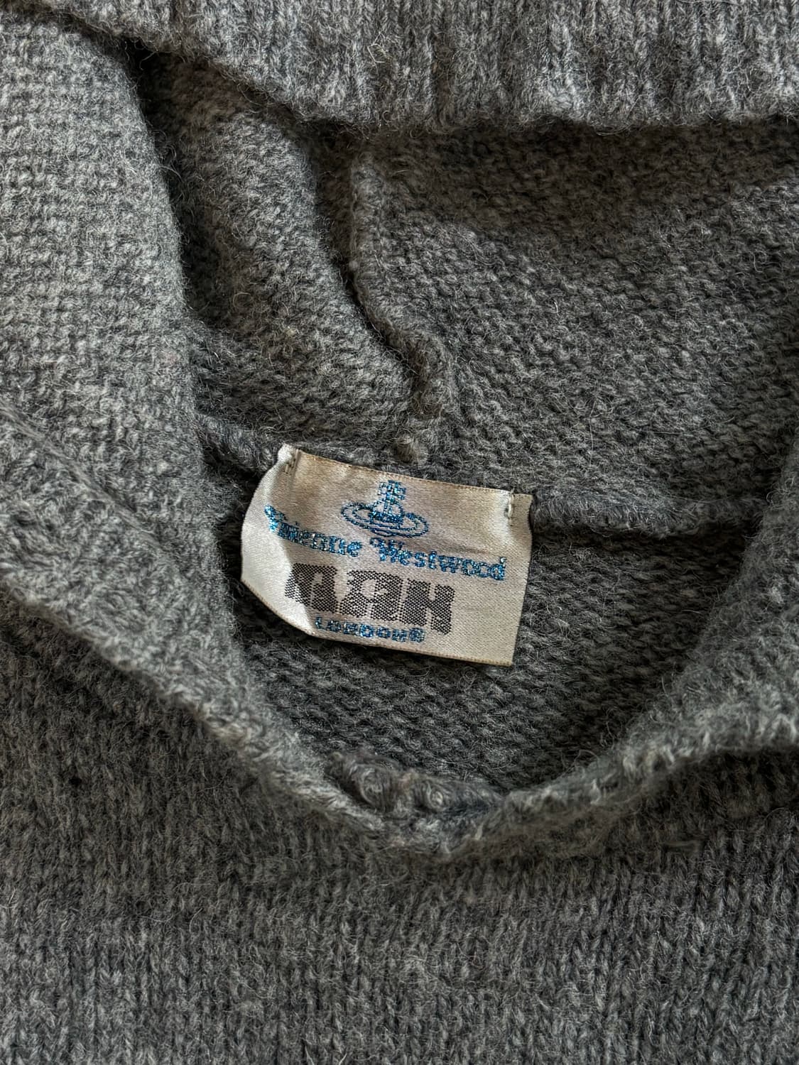 Vivienne Westwood 비비안웨스트우드 90s 그레이 니트 후드 상품이미지8