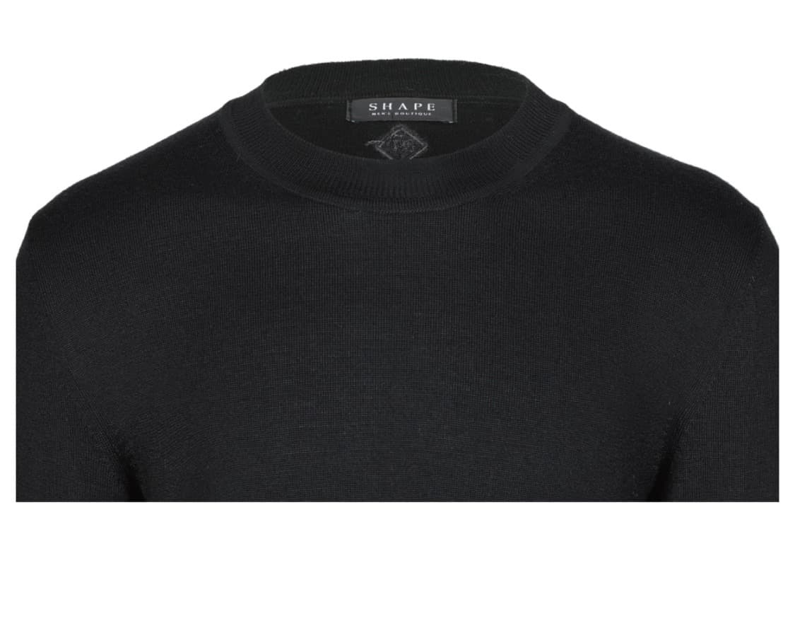 쉐입부티크 Premium WOOL Crew neck knit 블랙 새상품 상품이미지7