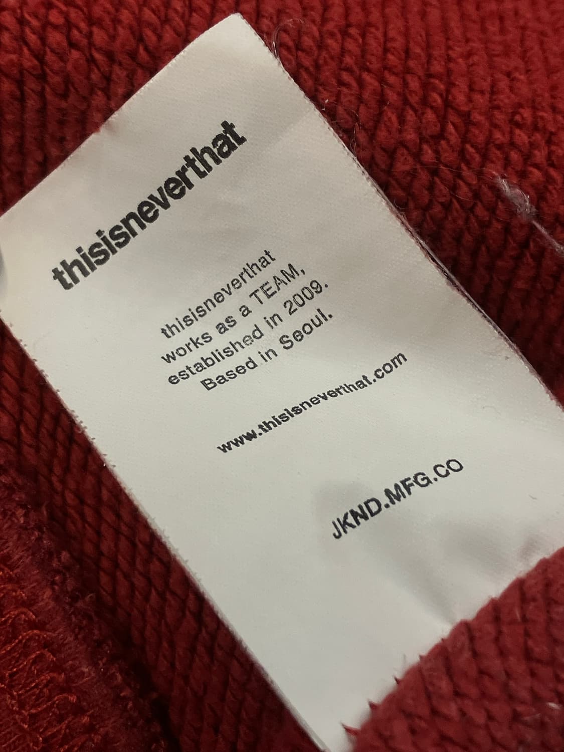 디스이즈네버댓 맨투맨 레드 XL   #csz1796  상품이미지7