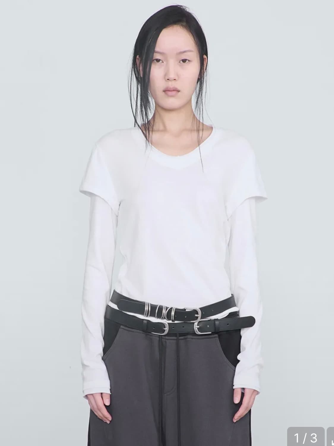 CERRIC 세릭 더블 레이어드 티셔츠 새상품 상품이미지1