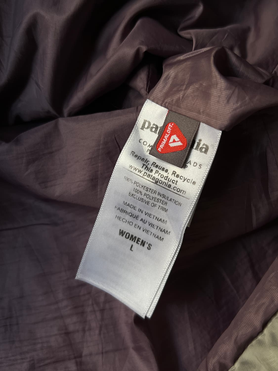 [L]파타고니아 우먼스 실버 화이트 경량 패딩 상품이미지6