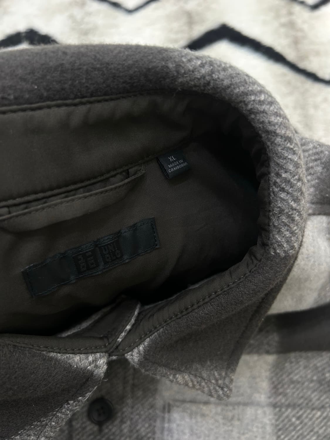 [XL]유니클로 블록 헤비 체크 울 셔츠자켓 상품이미지4