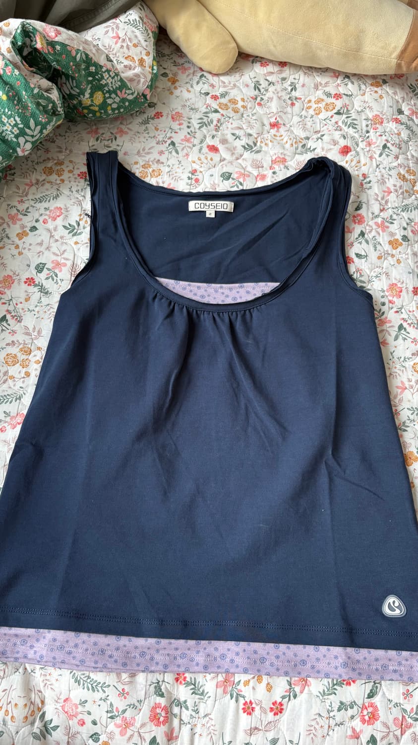 교환) 코이세이오 두두 레이어드 슬리브리스 네이비 2사이즈 상품이미지2