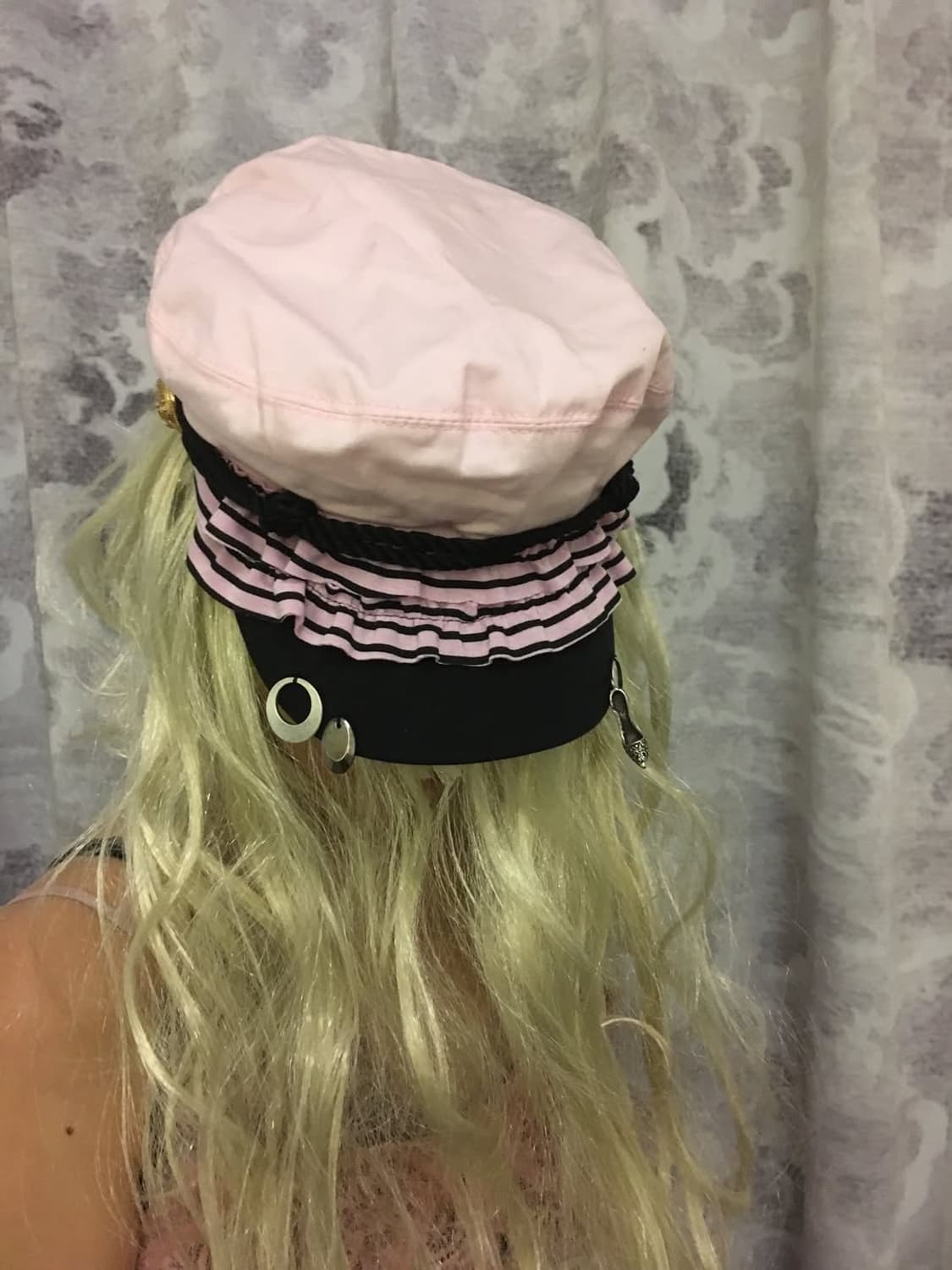 Stripe Ruffle Beret (Pink) 상품이미지5