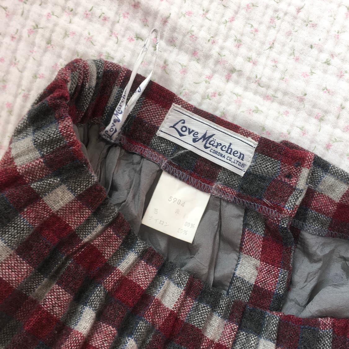 JPN/ 빈티지미디스커트 미디체크스커트 모리걸체크스커트  상품이미지6