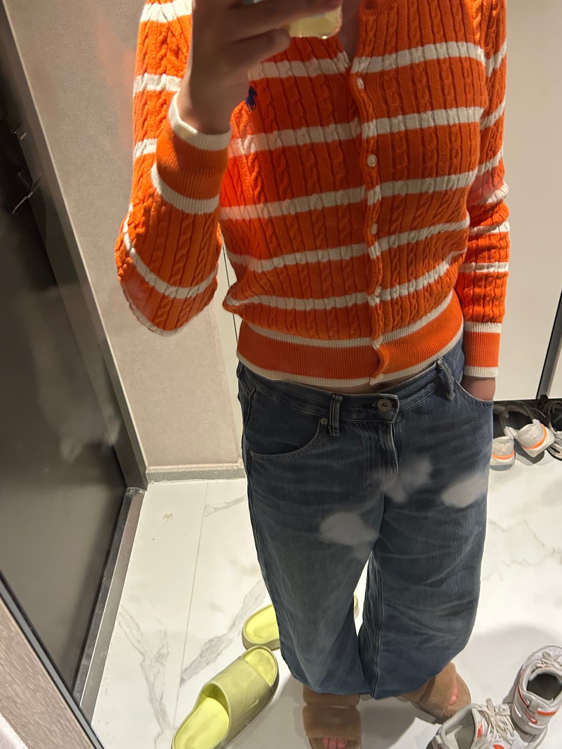 폴로 꽈배기 가디건  상품이미지1