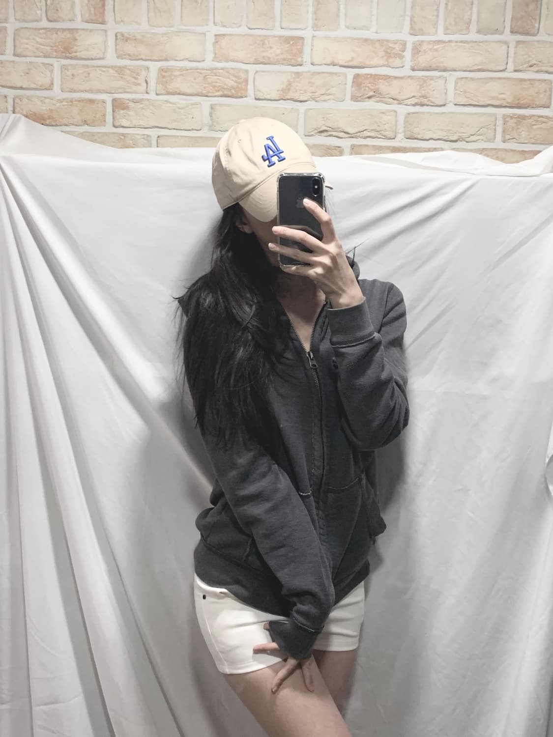 아베크롬비 후디집업,그레이,S 상품이미지2