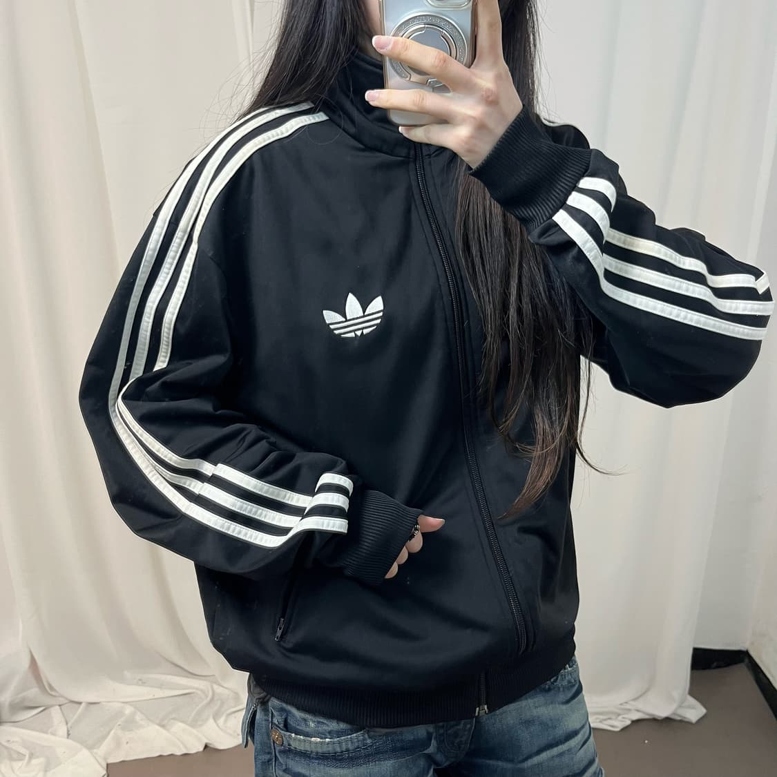 Adidas black old Firebird jersey 상품이미지3