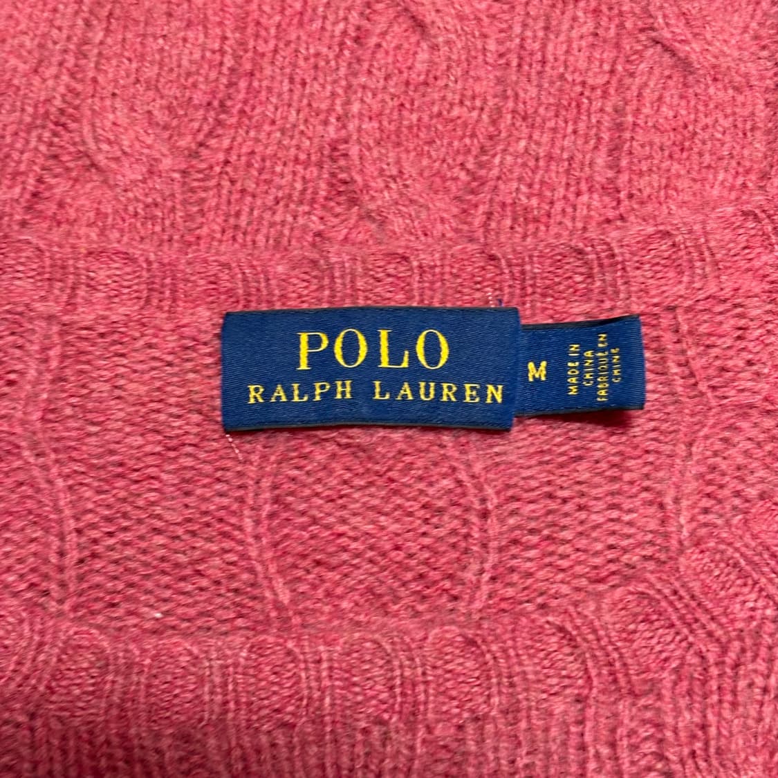 Polo Ralph Lauren 캐시미어 혼방 딥핑크 케이블 니트 상품이미지3