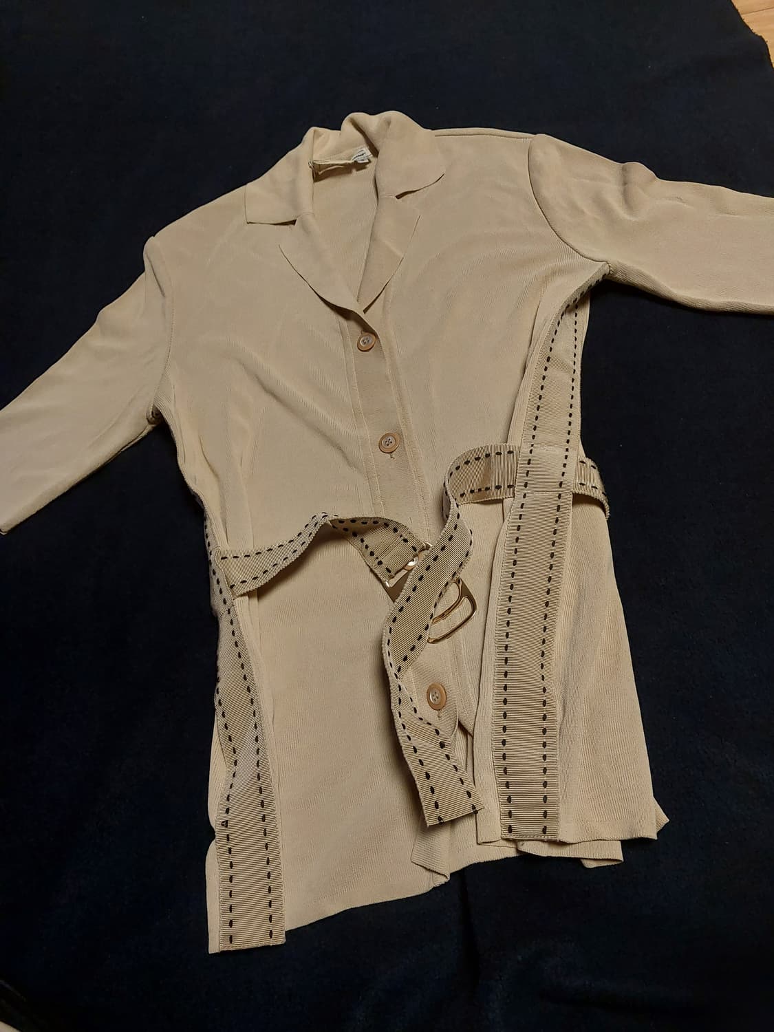 살바토레 페레가모 니트 벨트가디건 빈티지 상품이미지4