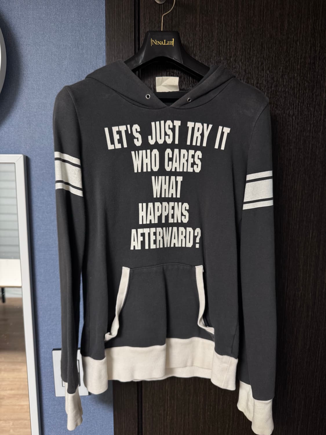 lettering detail sporty hoodie 상품이미지1