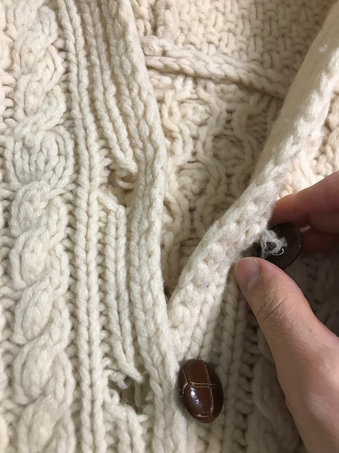 빈티지 폼폼 후드니트가디건 상품이미지2