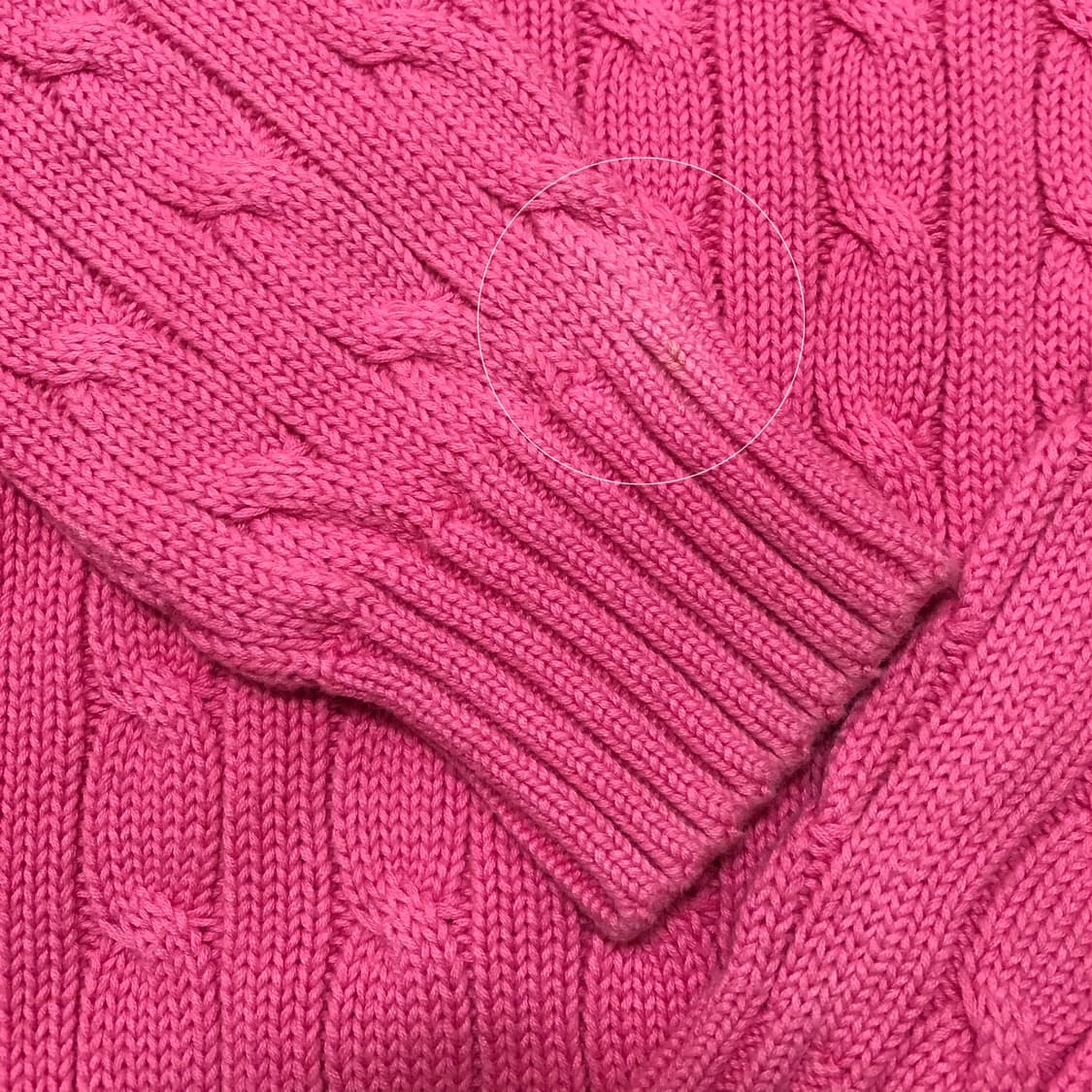 폴로 랄프 로렌 스포츠 브이넥 케이블 니트 핑크 상품이미지6