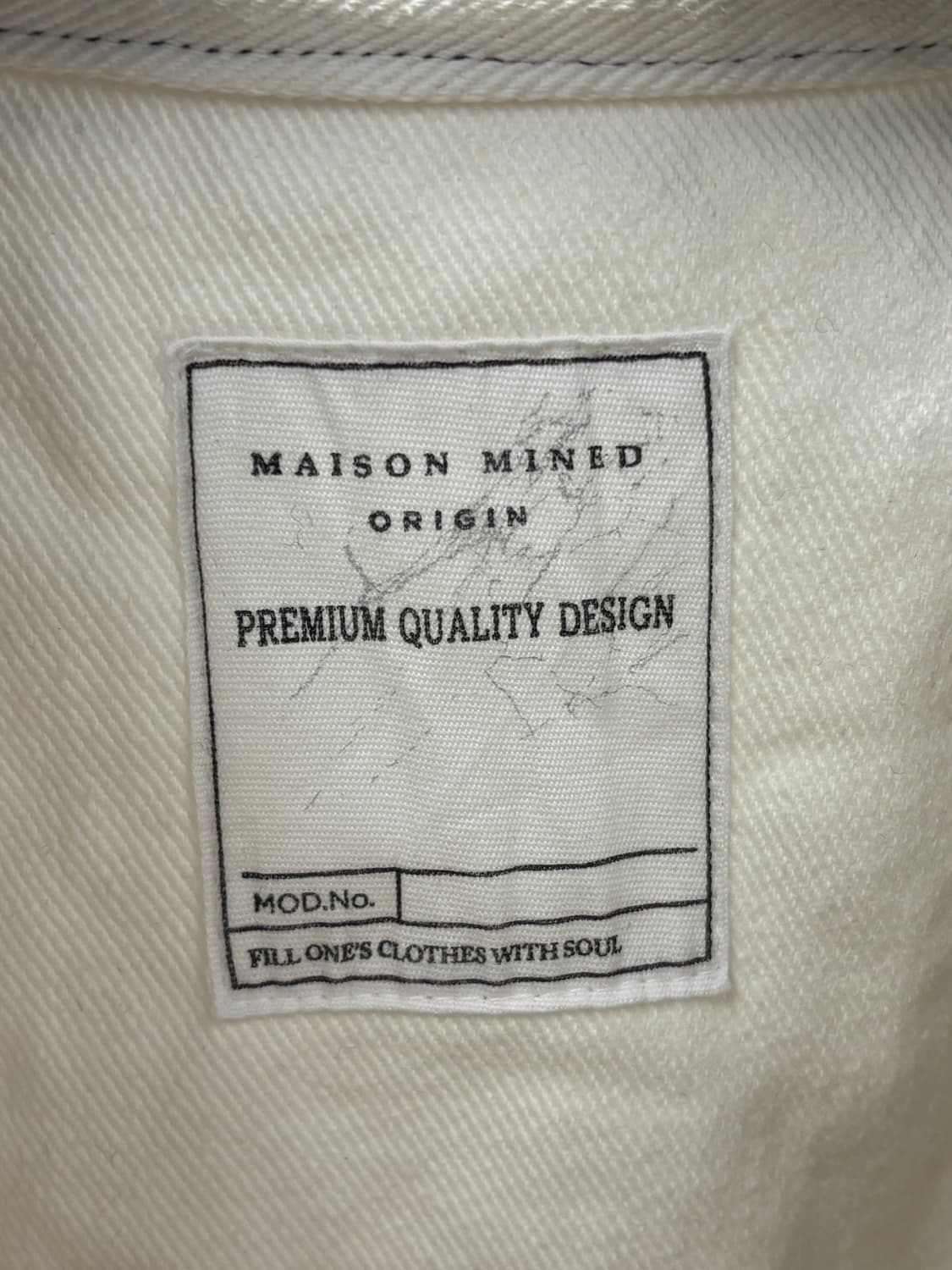 메종미네드 화이트 데님 자켓 M 상품이미지5