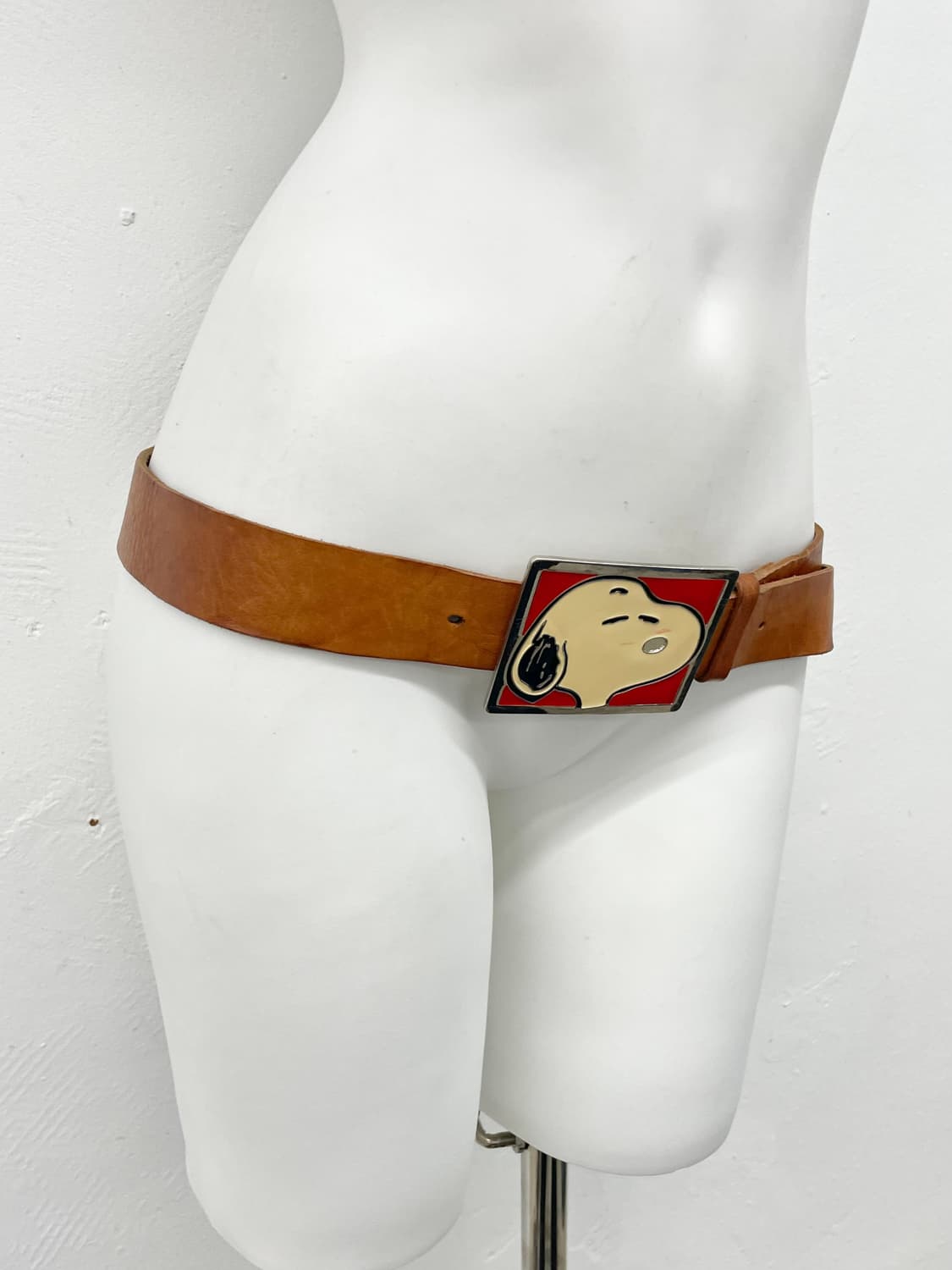 리얼레더 스누피 버클 벨트 상품이미지3