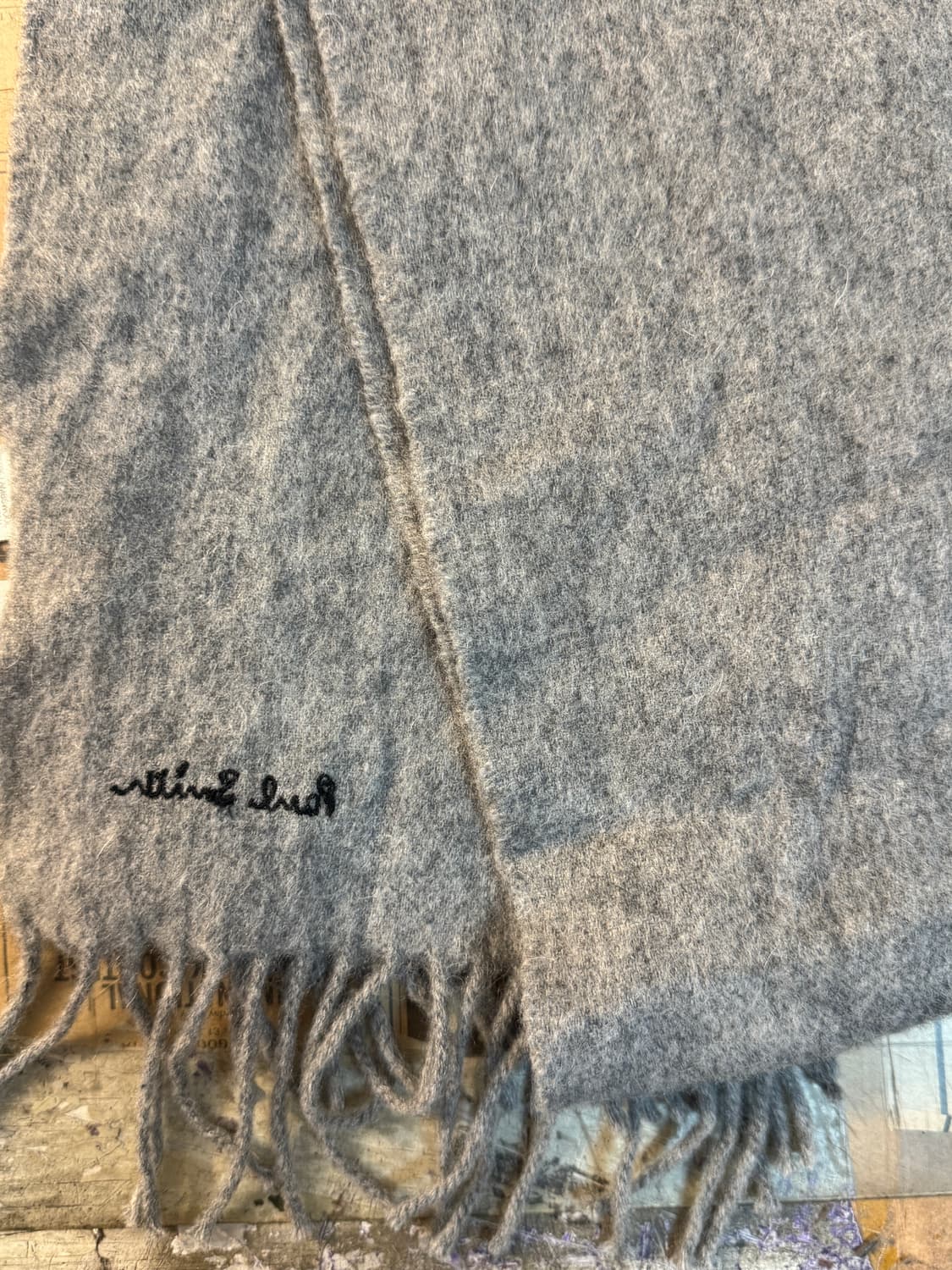 Paul Smith lambswool gray muffler 상품이미지3