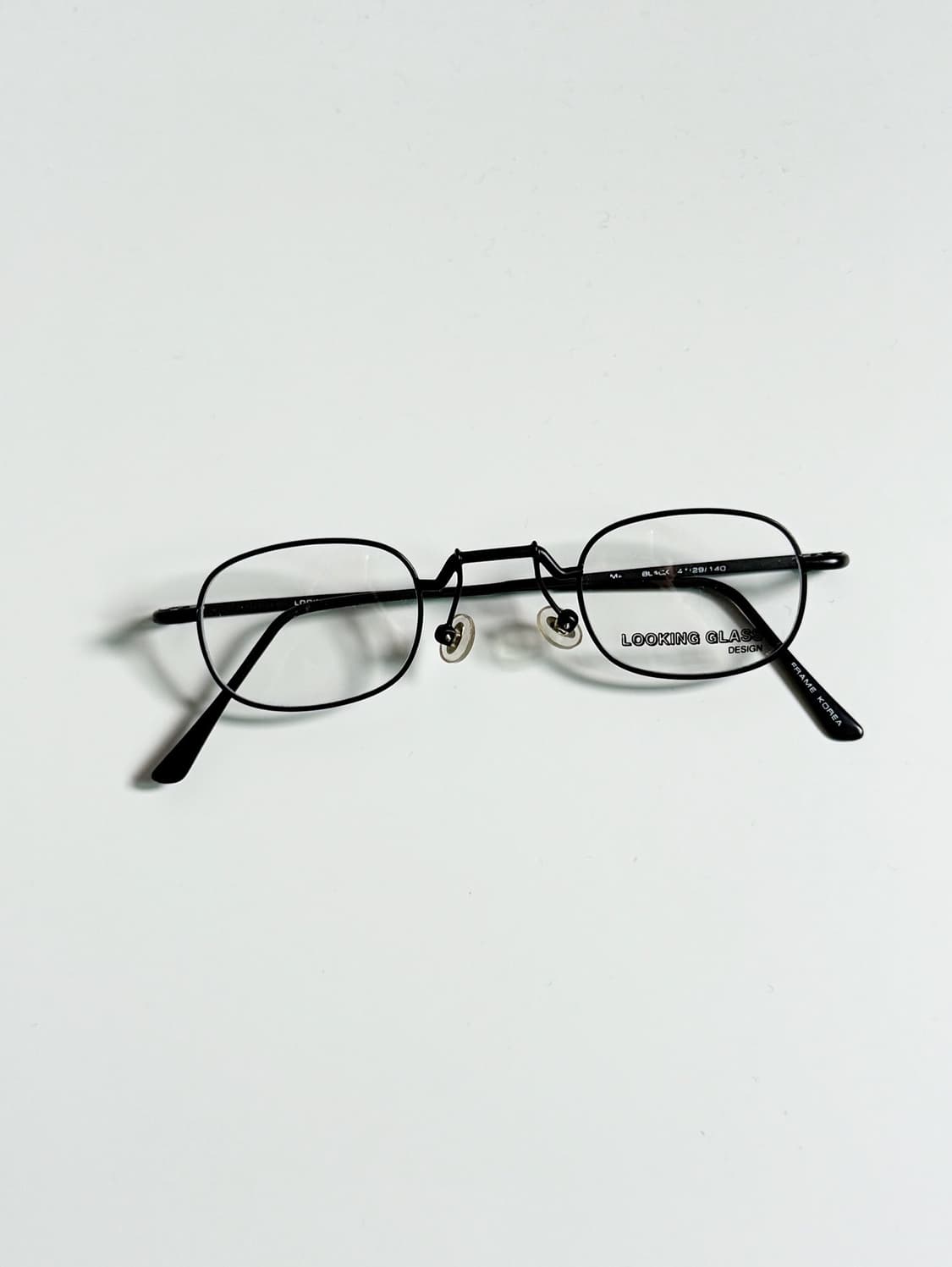 90s LOOKING GLASS 맷블랙 레트로 스퀘어 빈티지 안경 상품이미지2