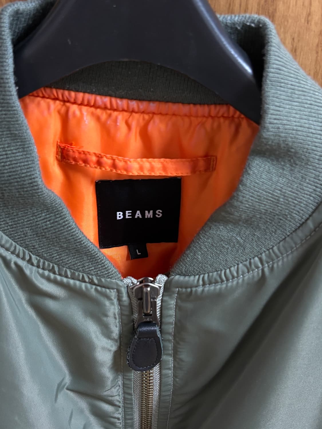 [L] 빔즈 MA-1 올리브 상품이미지4