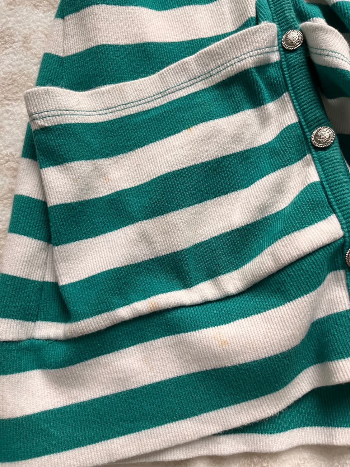 CorcaRoli Mint striped ribbed cardigan 상품이미지4