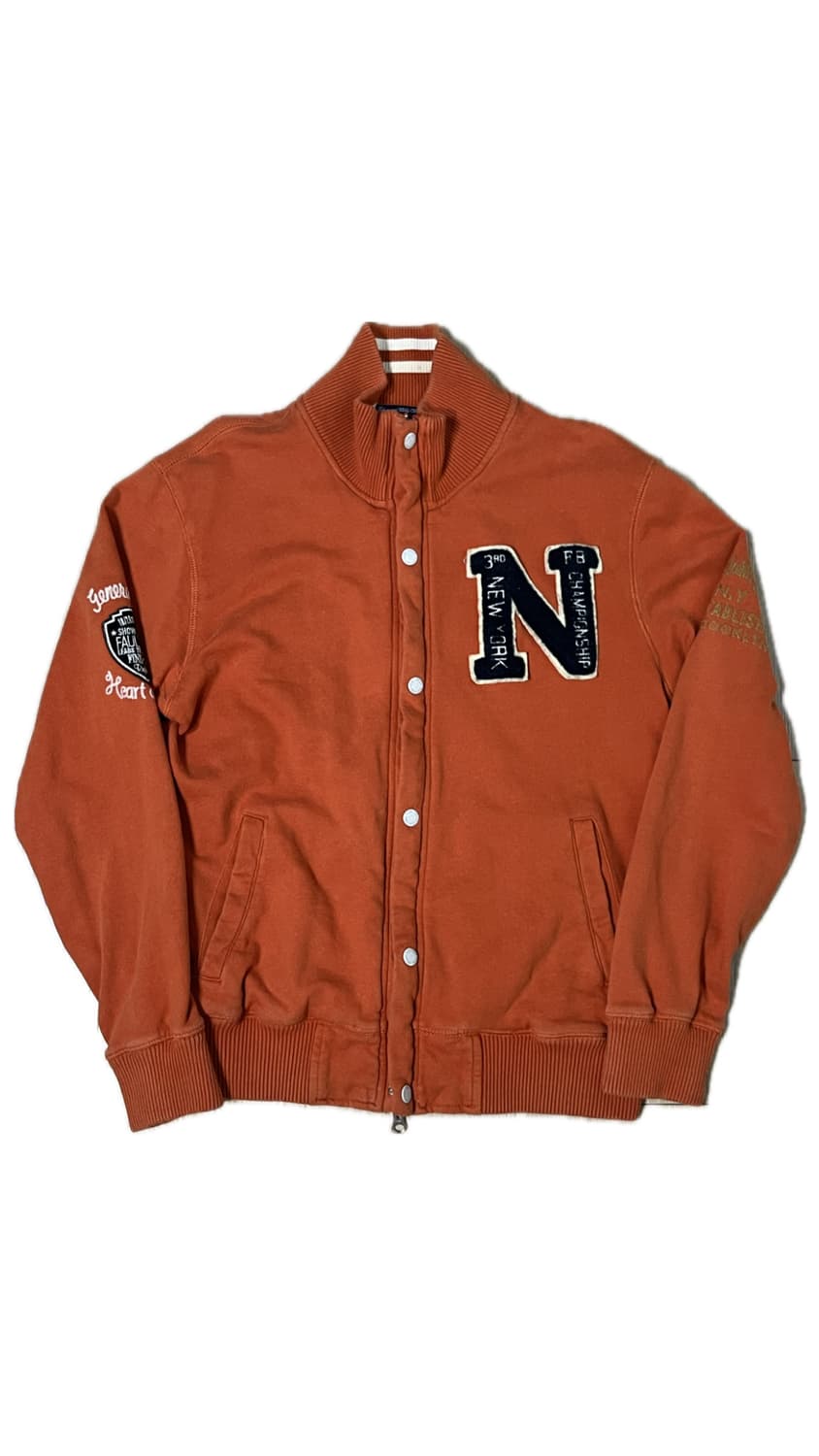 오렌지 스웨트 바시티 집업 상품이미지6