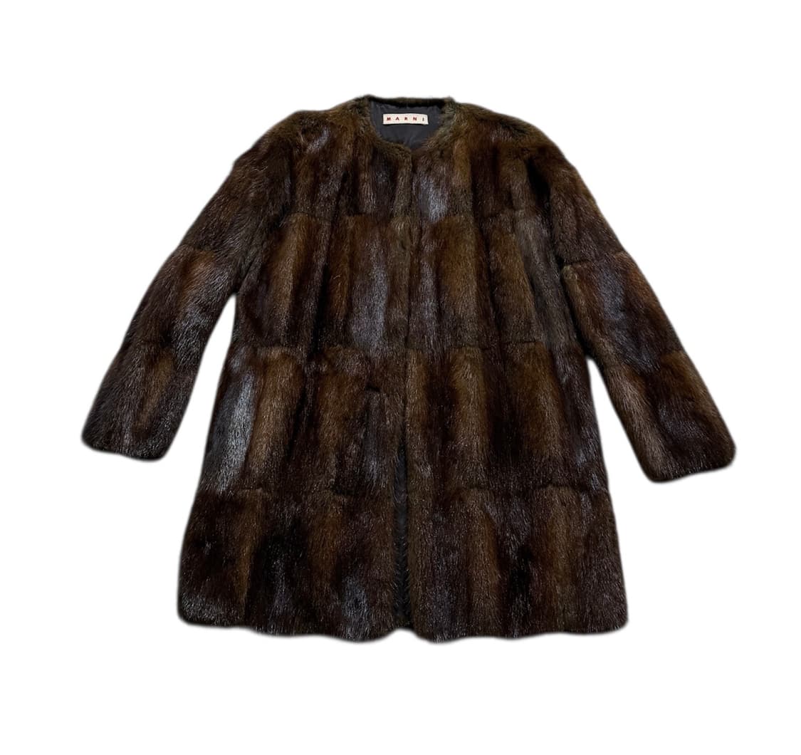 마르니 머스크랫 모피 퍼 코트 상품이미지1
