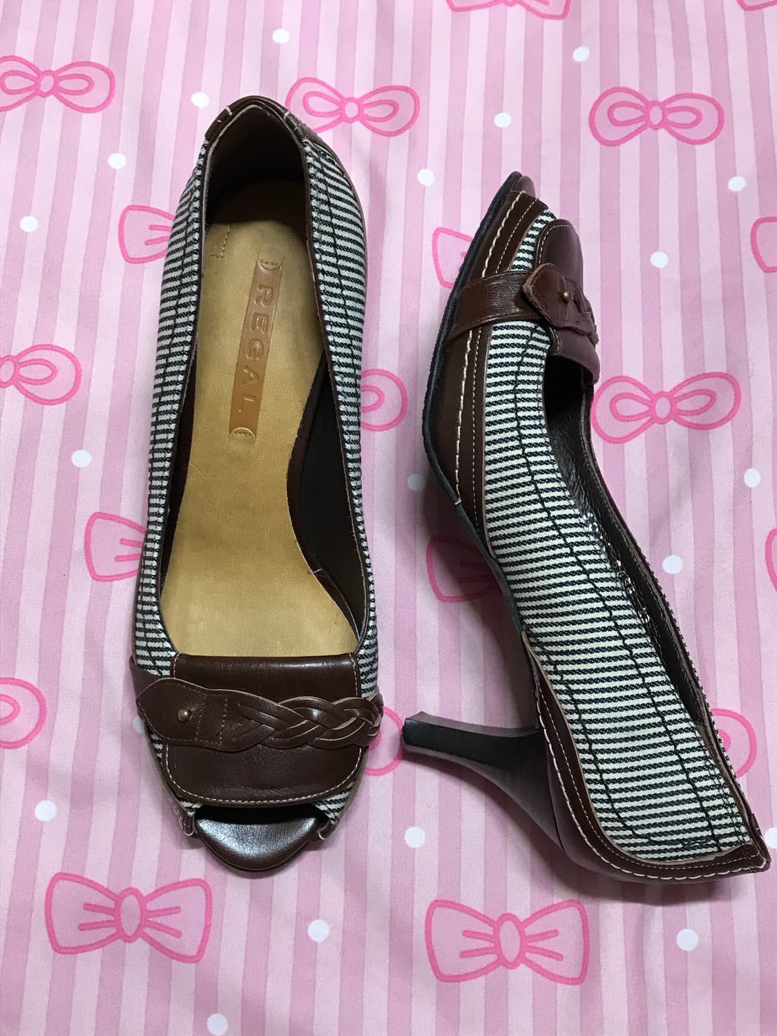 Regal 긱시크 힐 스트라이프 y2k 상품이미지2