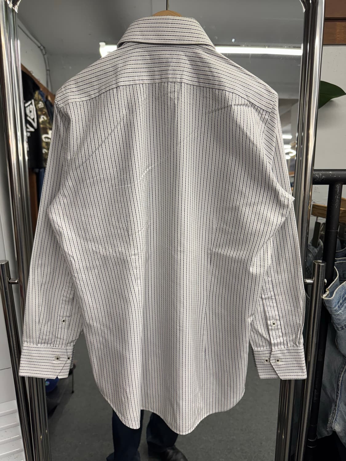 japanese vintage Mr.junko 스트라이프 셔츠 상품이미지4