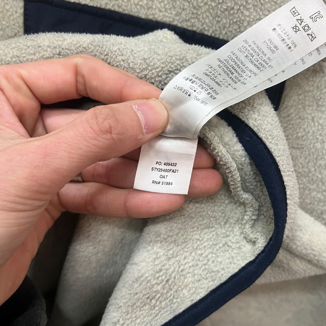 파타고니아 신칠라 스냅티 플리스 풀오버 오트밀 헤더 M 상품이미지5