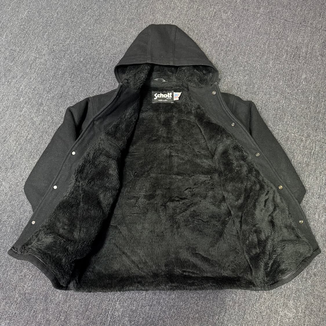 Schott 쇼트 usa 후드 플리스 셰르파 자켓 상품이미지4