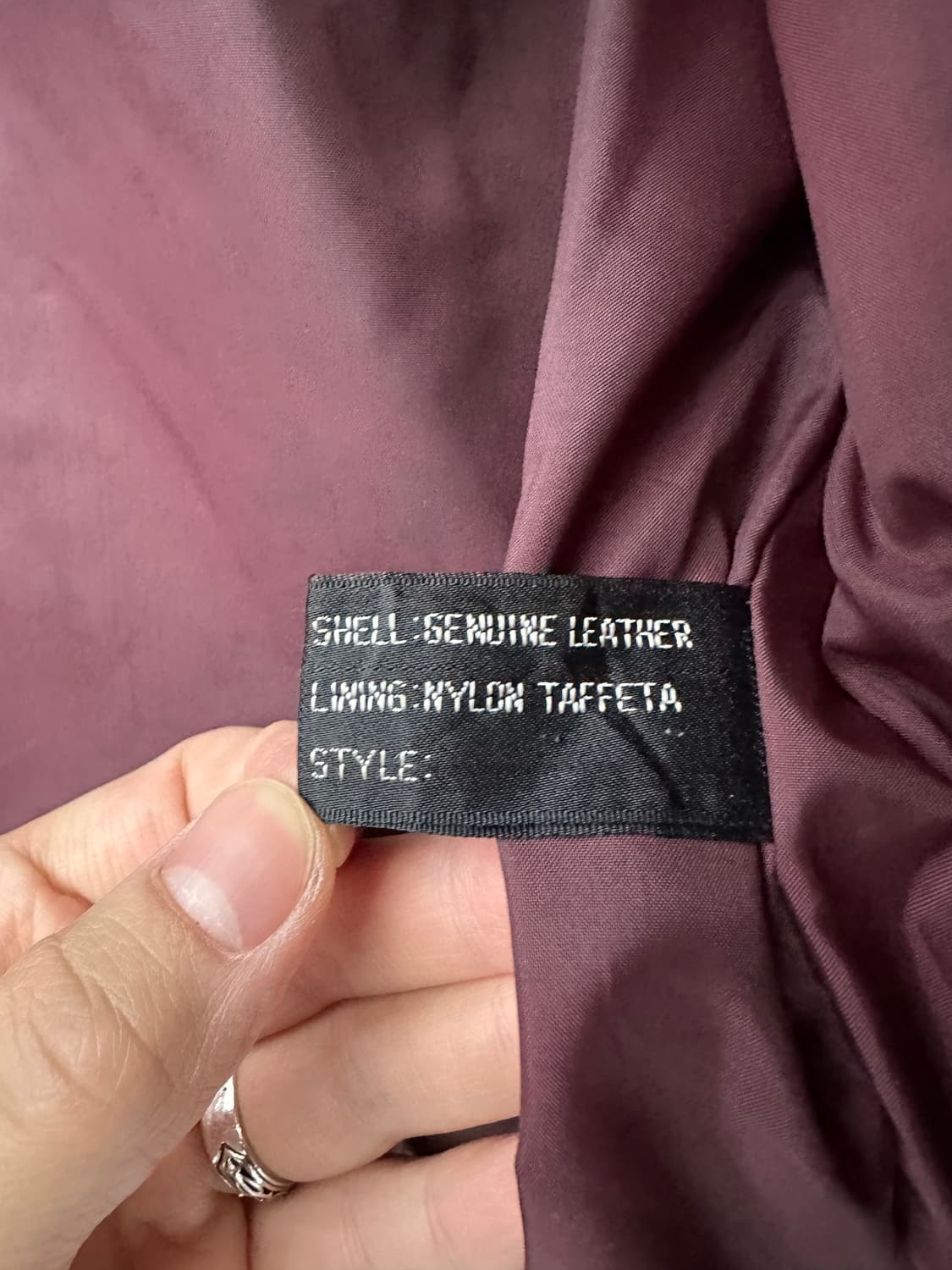 (실측M) 카우하이드 버건디 레더 자켓 상품이미지6