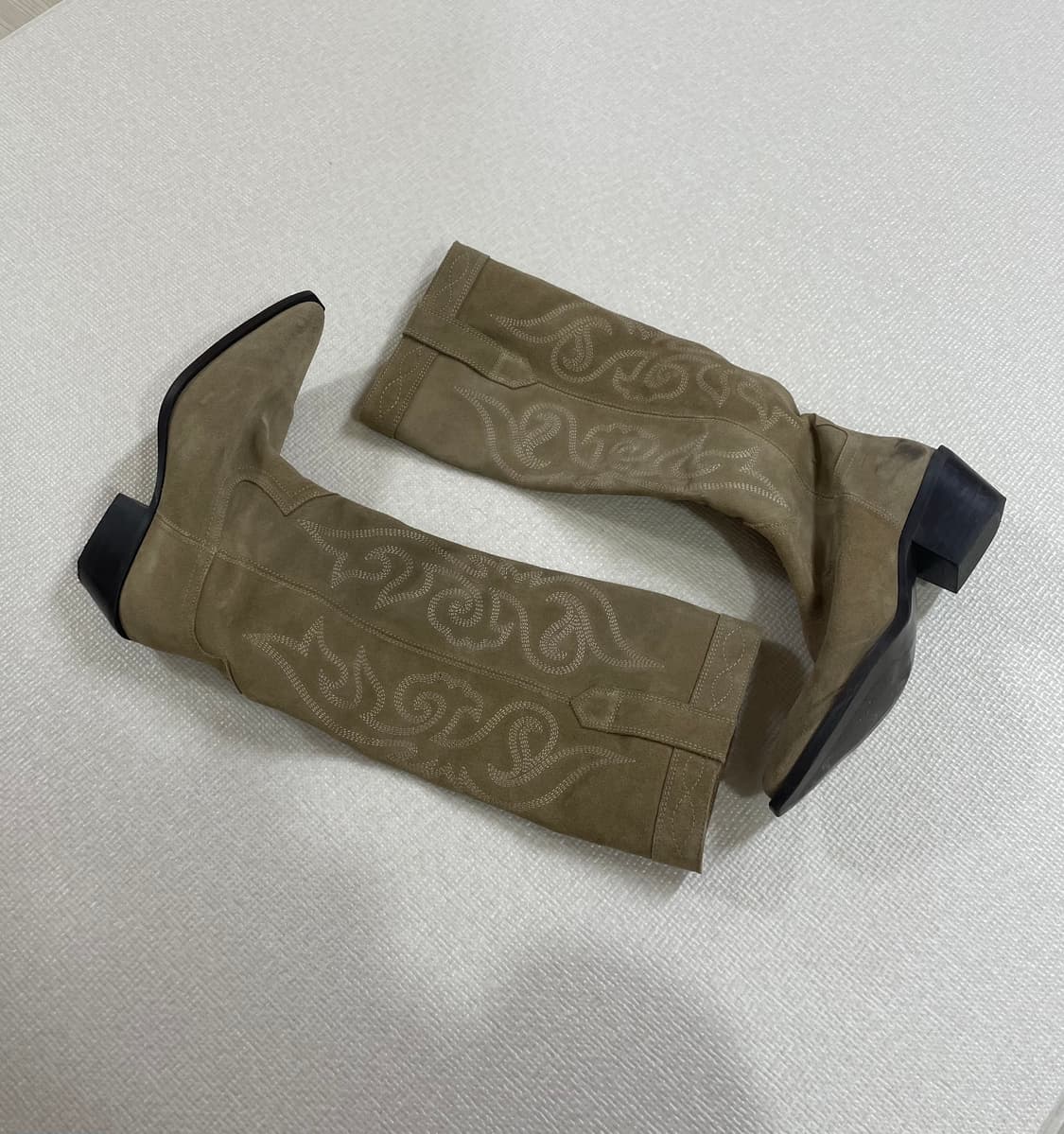 자라 스플릿 스웨이드 웨스턴 카우보이 부츠 상품이미지2