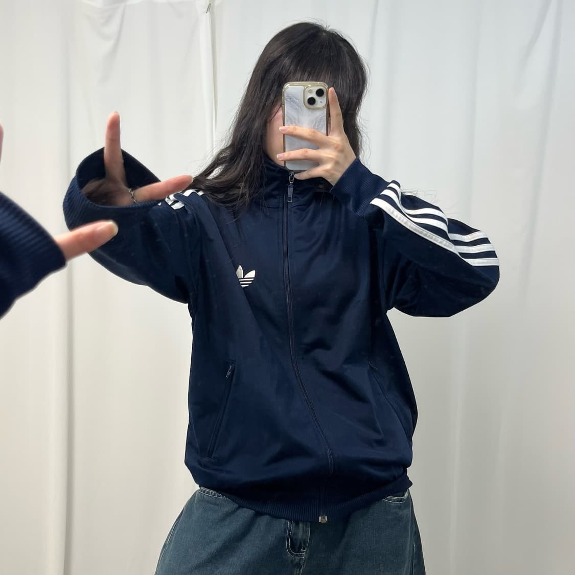 Adidas navy Firebird jersey 상품이미지2
