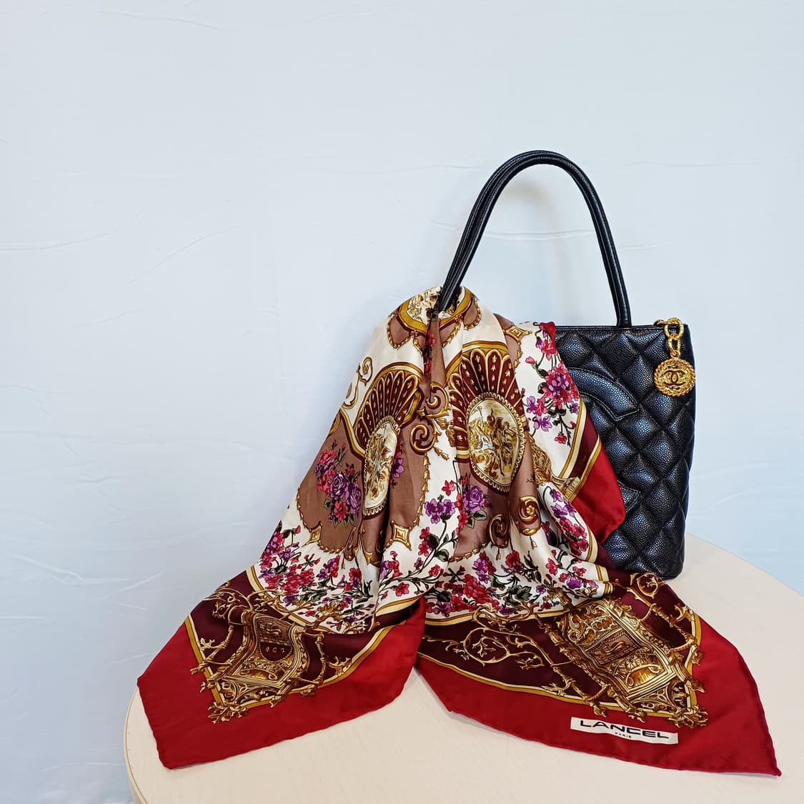 LANCEL 란셀 실크 스카프 (86cm) [BFS10751-68-04] 상품이미지1