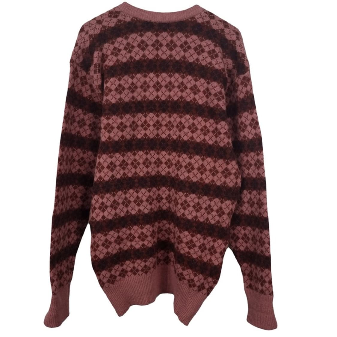 [헌트] 빈티지 패턴 오버핏 브이넥 니트 M18749 상품이미지3