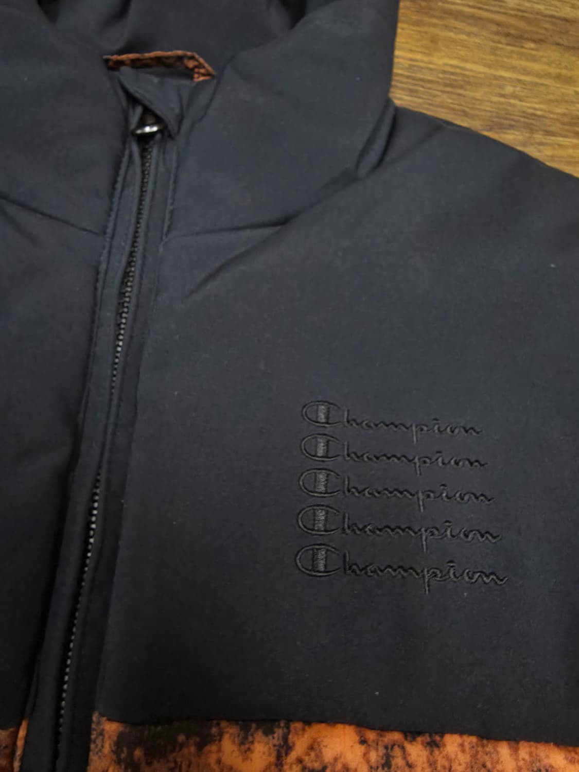 챔피온 오렌지 스몰로고 푸퍼자켓 상품이미지4