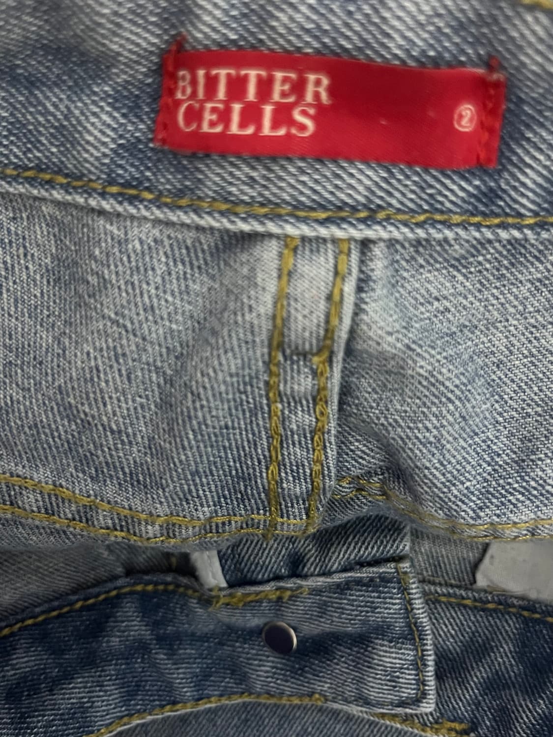 비터셀즈 하트 데님 버뮤다 팬츠-라이트 블루 상품이미지3