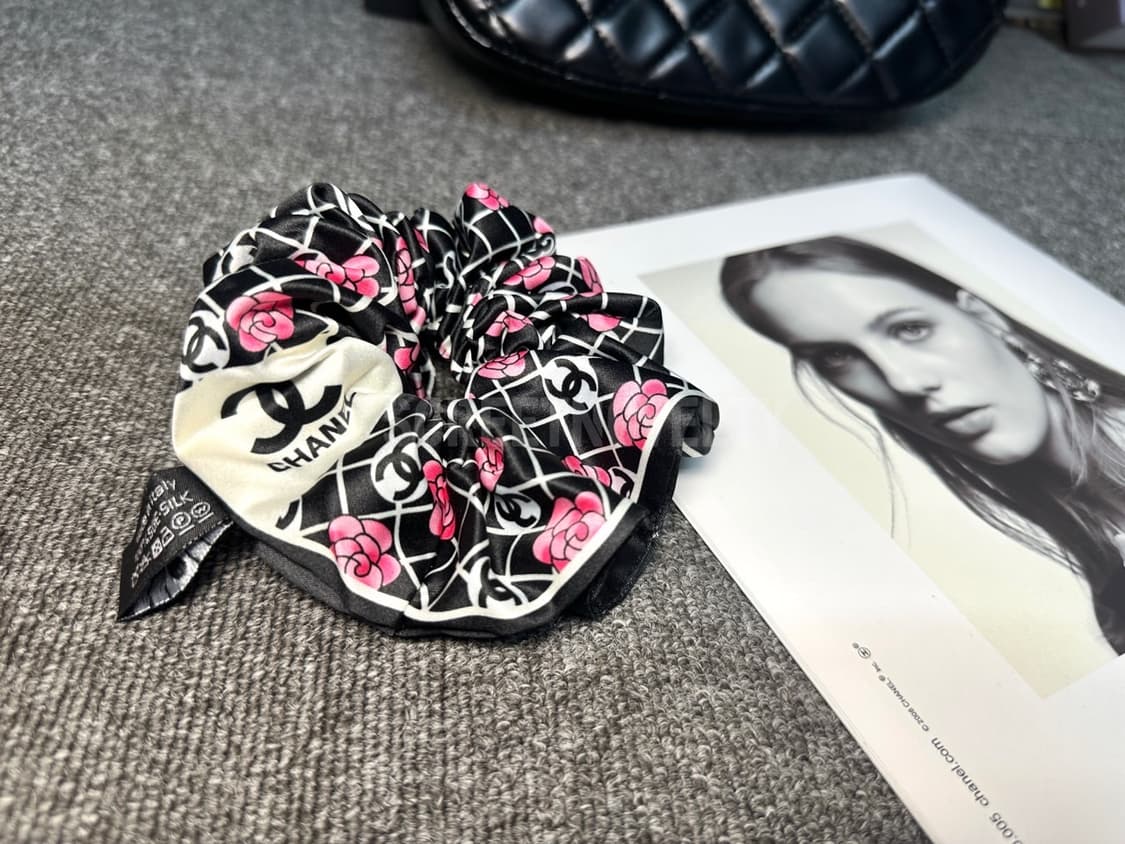 샤넬 까멜리아 핑크 헤어슈슈 상품이미지10