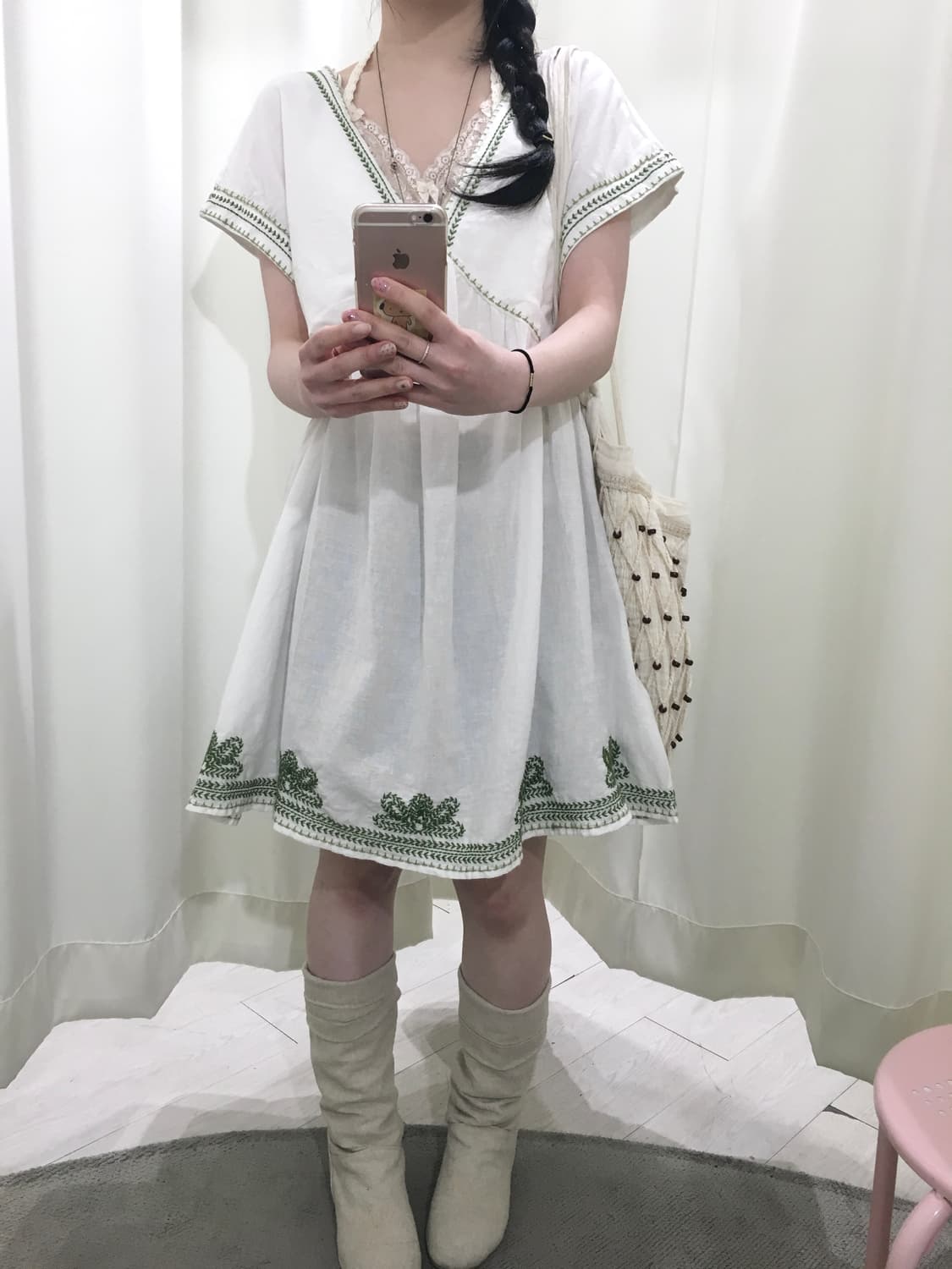 hagumi Embroidered dress 상품이미지6