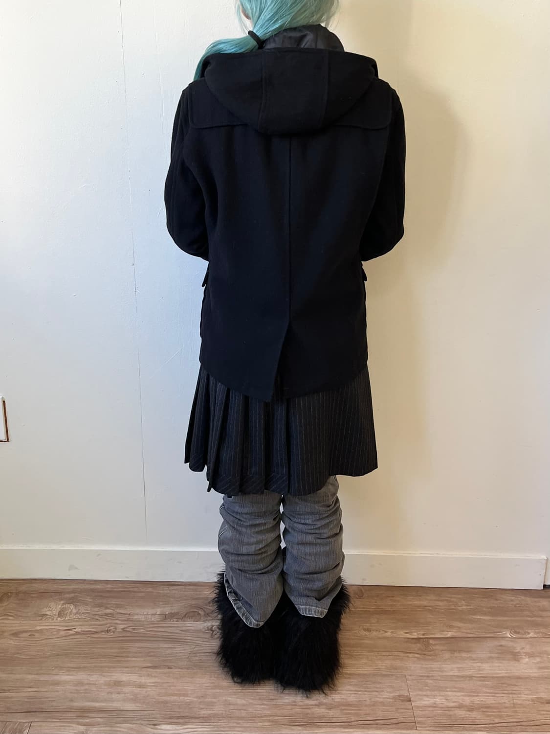 Men’s bigi 블랙 더플 코트 상품이미지9