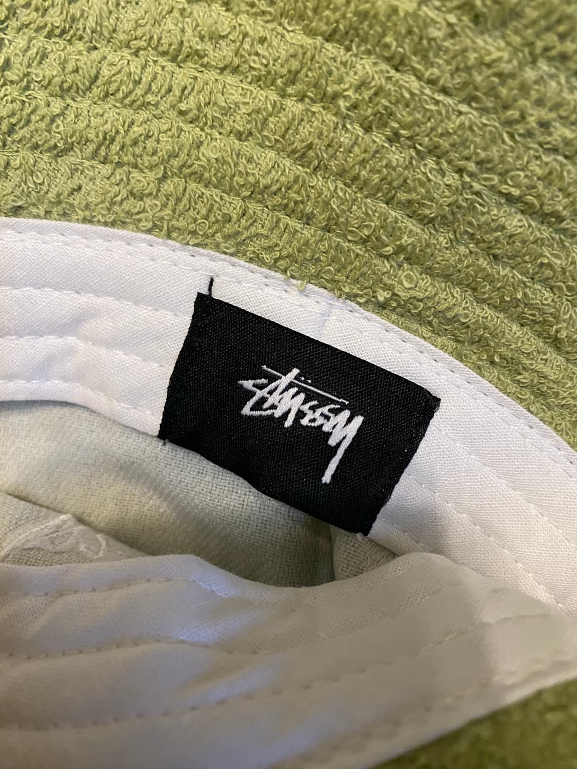 stussy 테리원단 연카키 컬러 버킷햇 상품이미지5