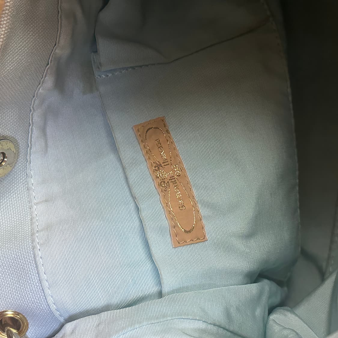 빈티지 하늘색 토트백 가방 히메갸루 오네갸루 로걀 헤이세이 고딕 페어리 상품이미지5