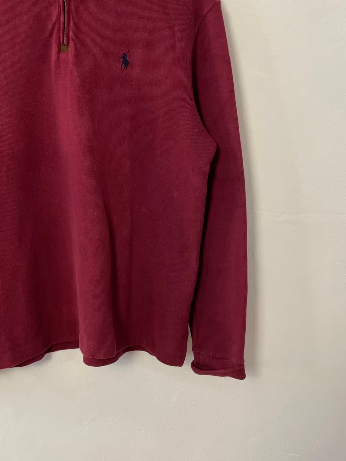 폴로 버건디 반집업 니트  상품이미지4