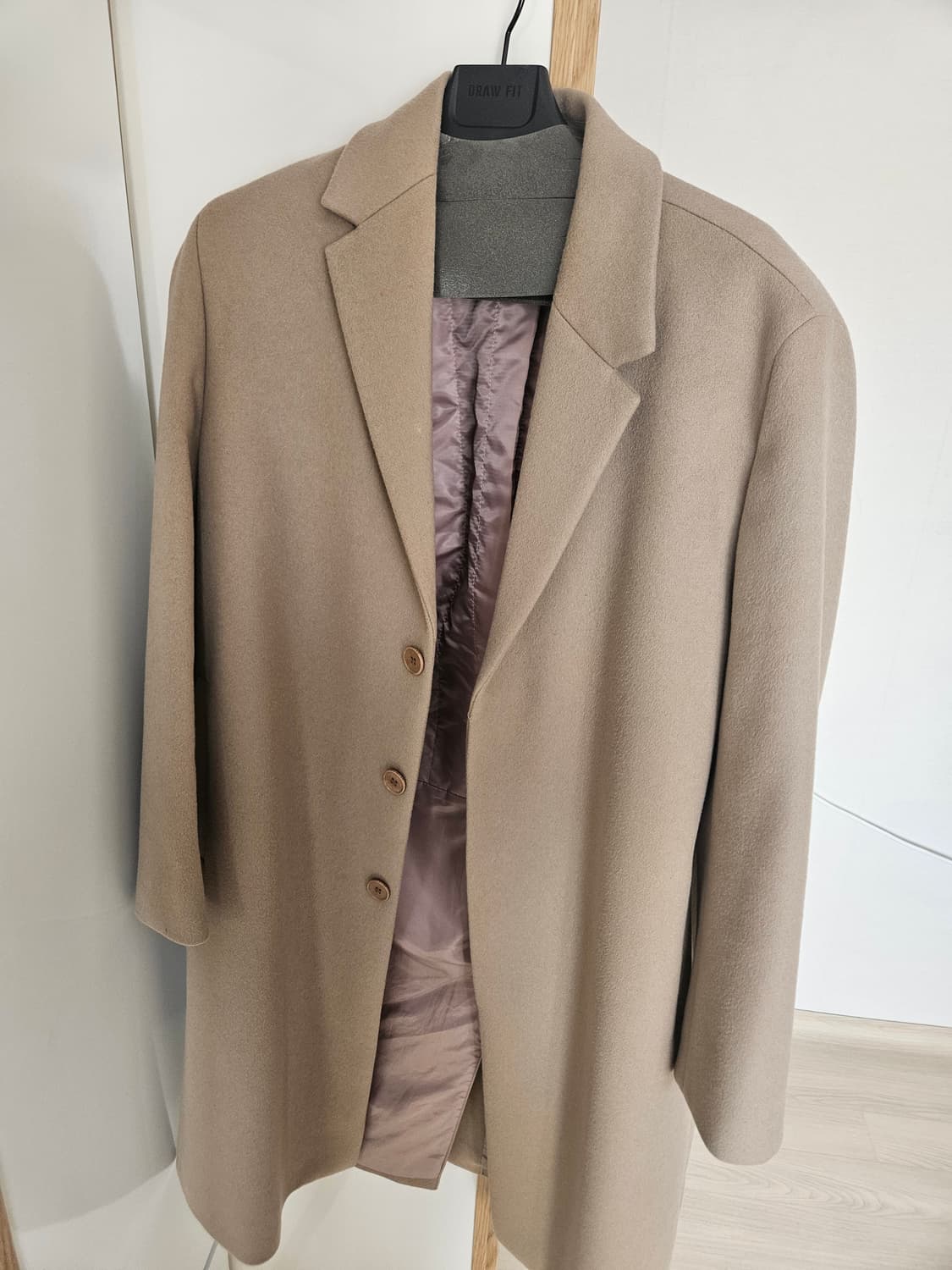 프리미어 퓨어 캐시미어 히든 싱글 코트 [MOCHA BEIGE] 상품이미지4