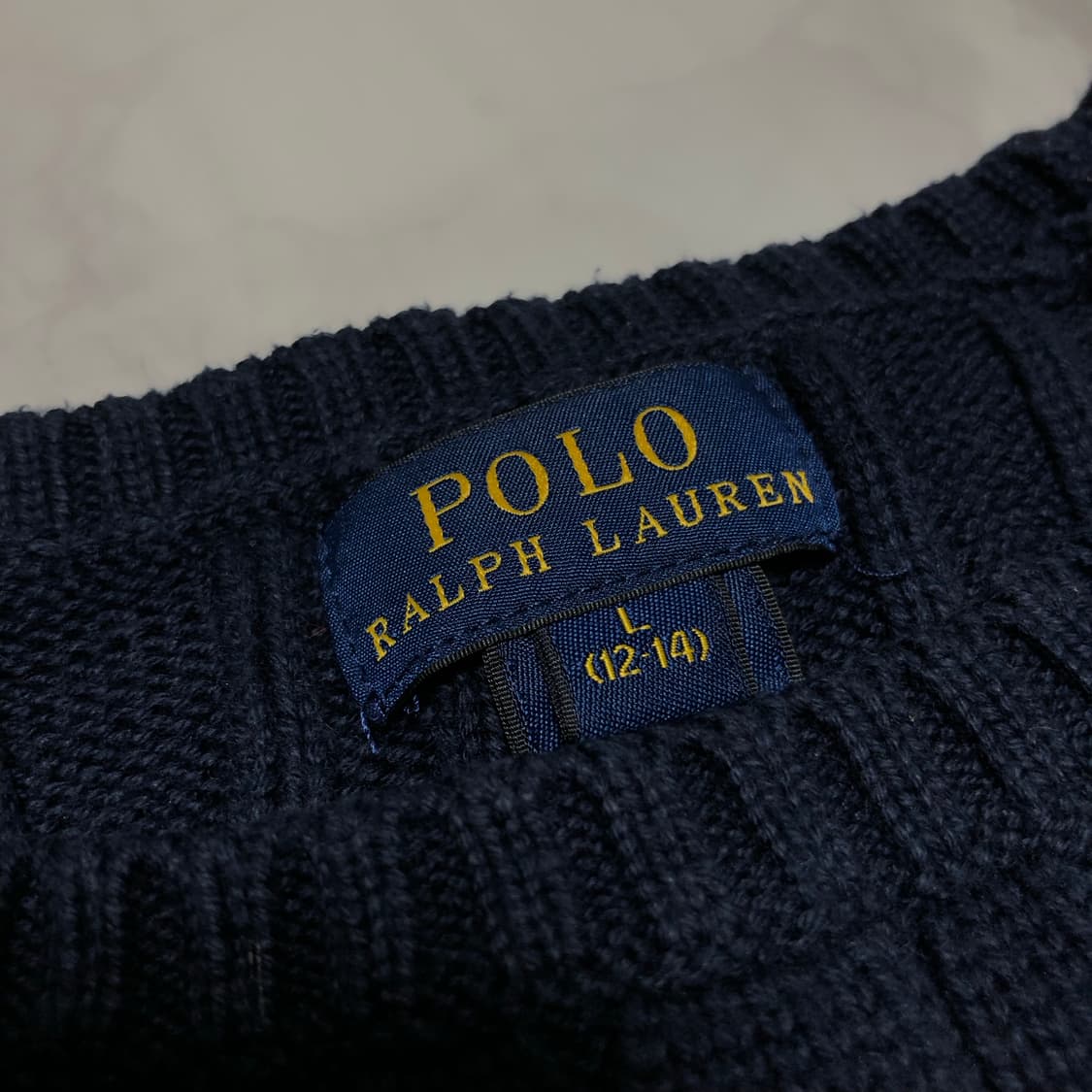 폴로 랄프로렌 꽈배기 니트 네이비 깔끔 상품이미지3