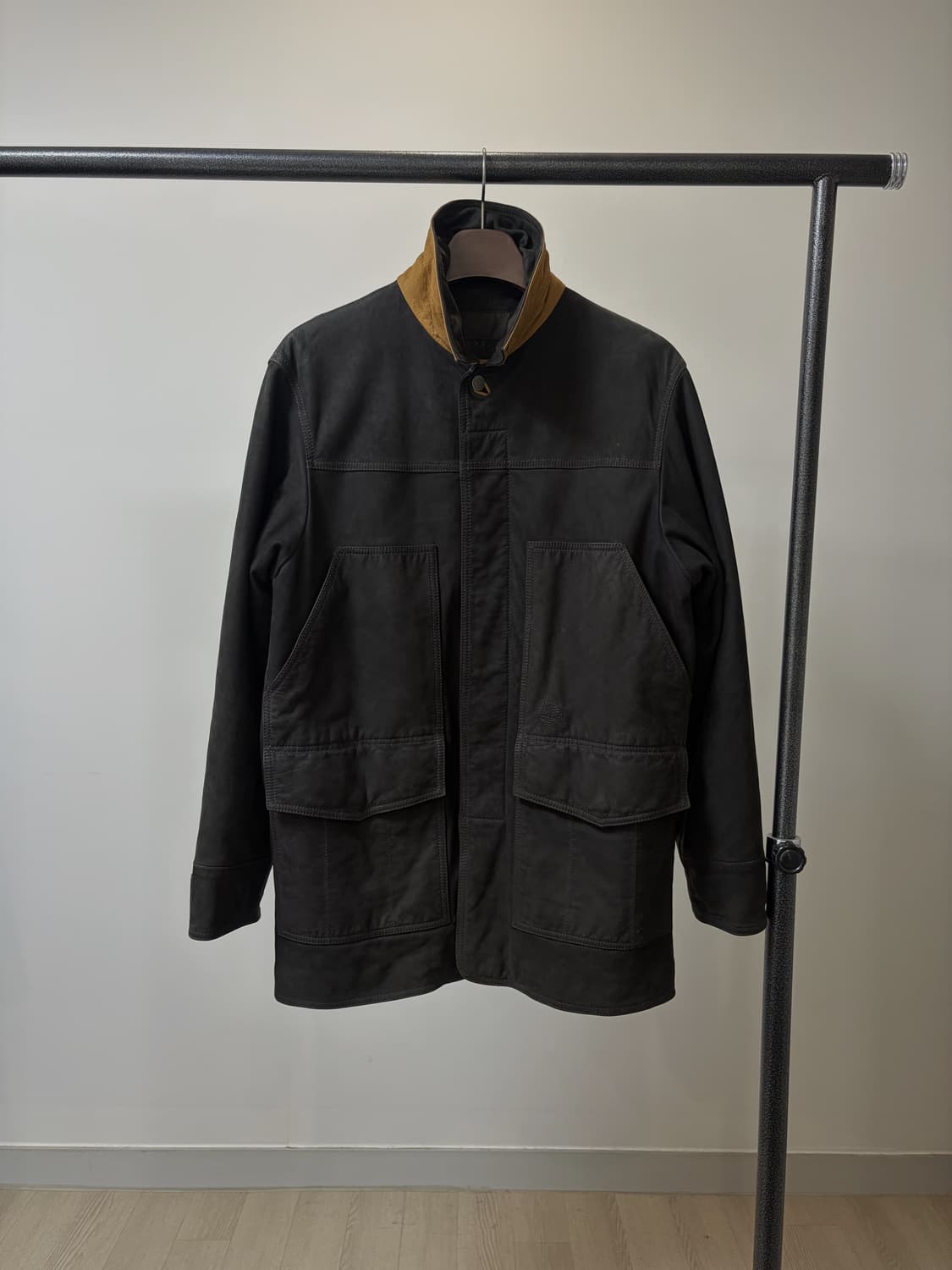 (102) 팀버랜드 다크 브라운 스웨이드 레더 코트 자켓 상품이미지1