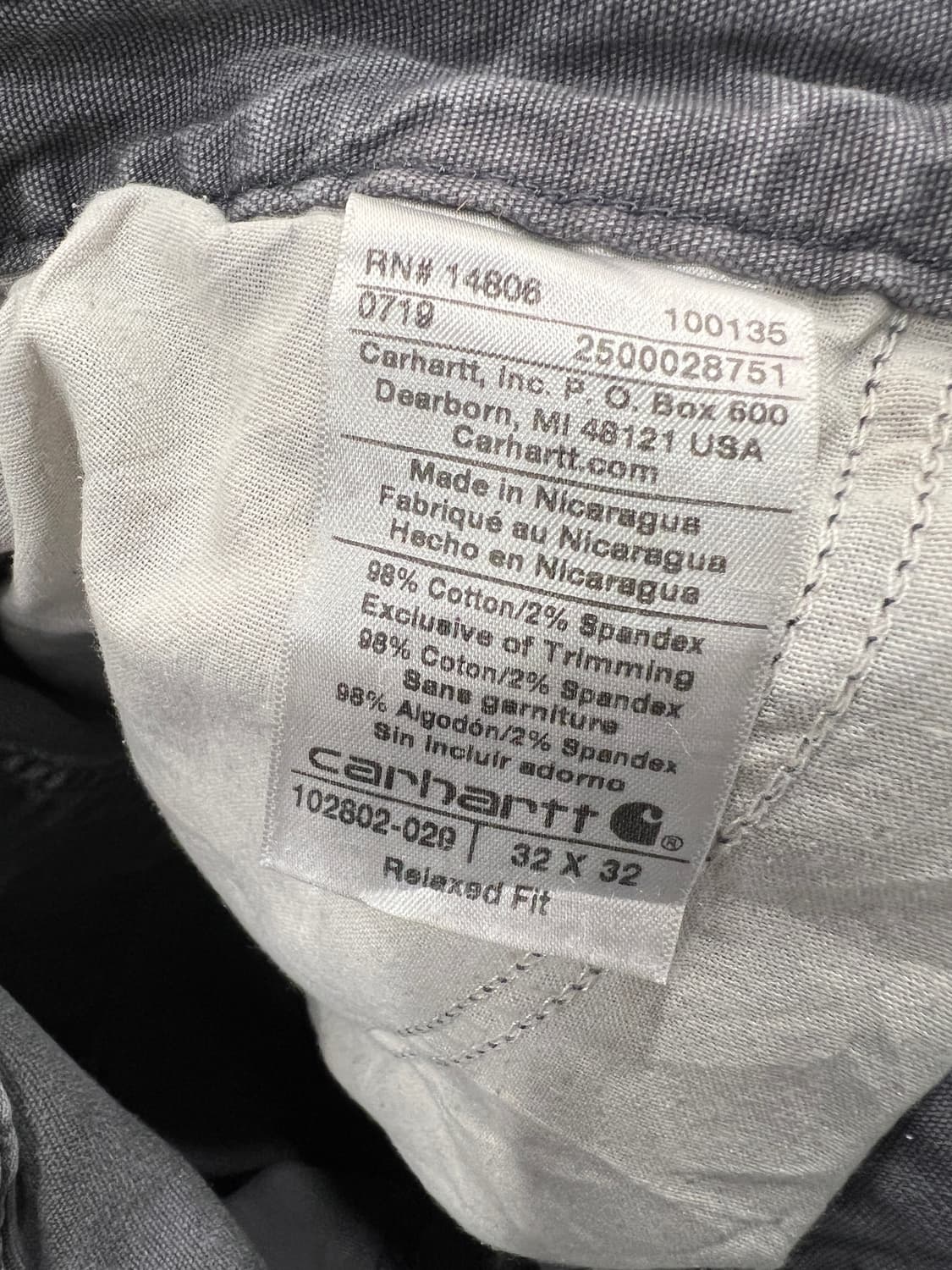 칼하트 더블니 워크팬츠 릴렉스핏 상품이미지9