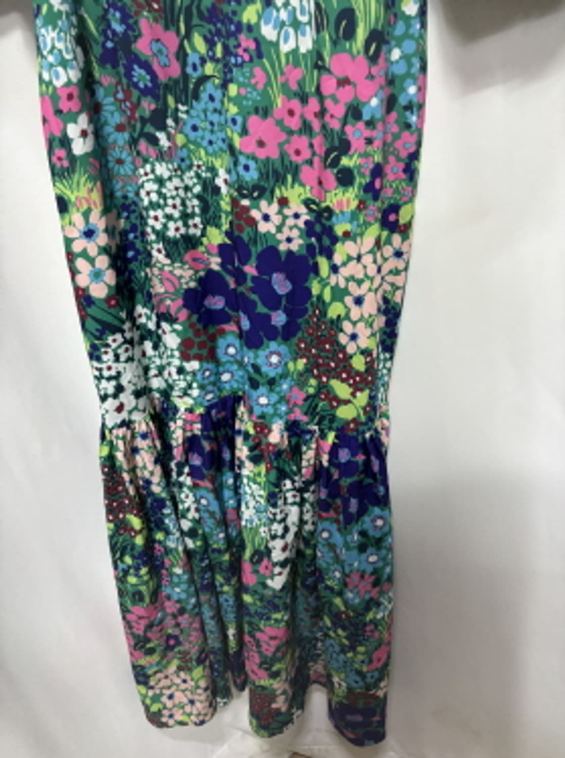 티파니 앤 플라워 패턴퍼프 소매 롱 원피스 상품이미지3