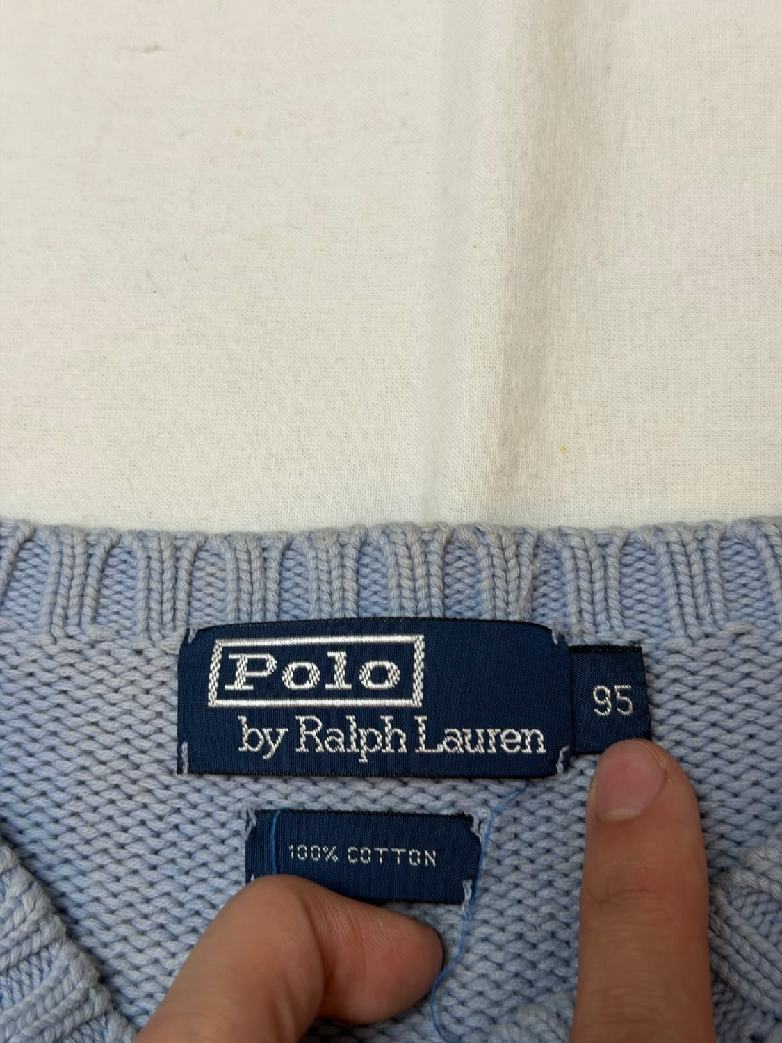 00s 폴로 랄프로렌 코튼 니트 스카이블루 상품이미지4
