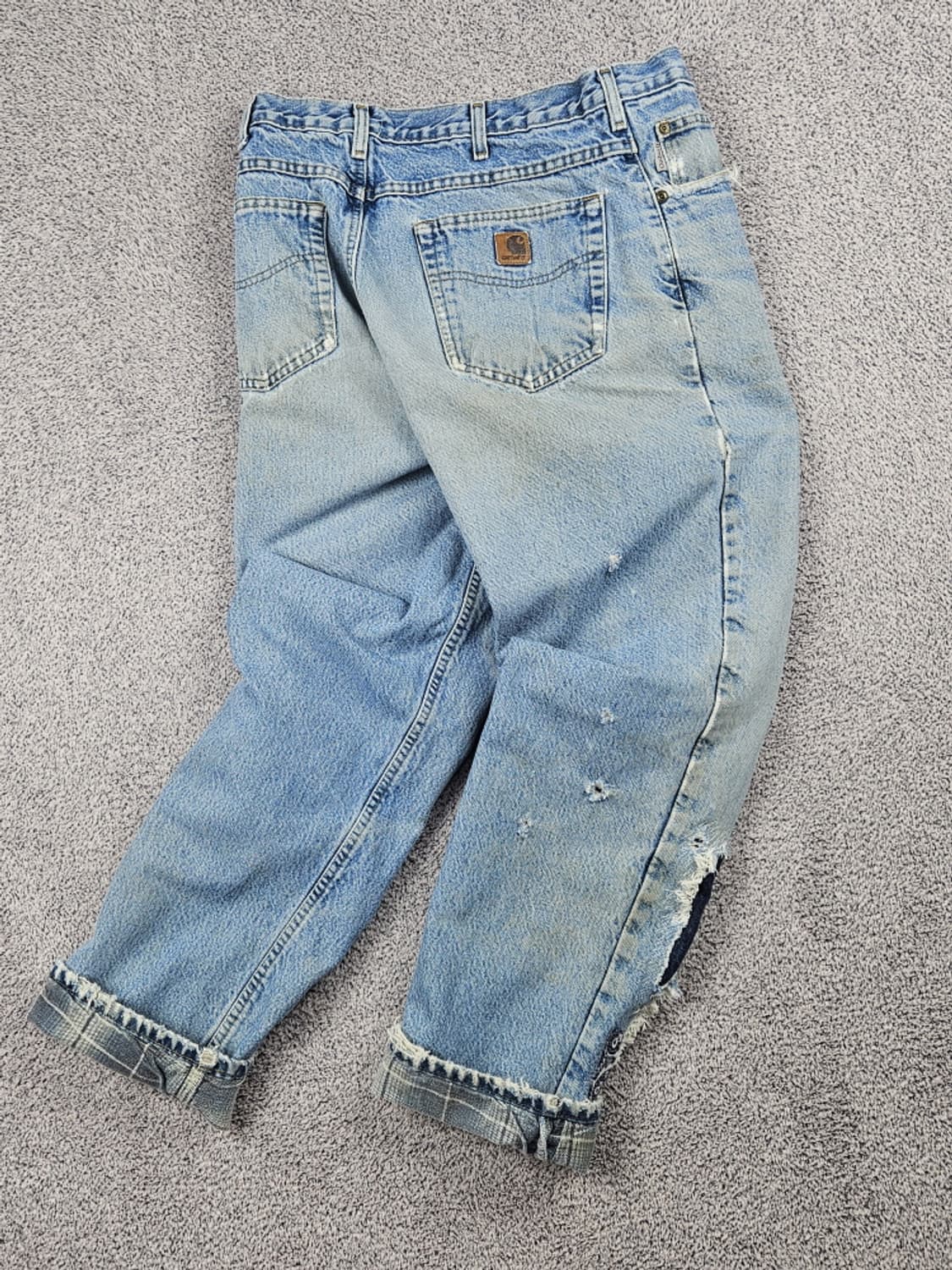 칼하트 헤비 플란넬 리페어 데님 워크 팬츠 ( 34X32 )/ 10121 상품이미지4