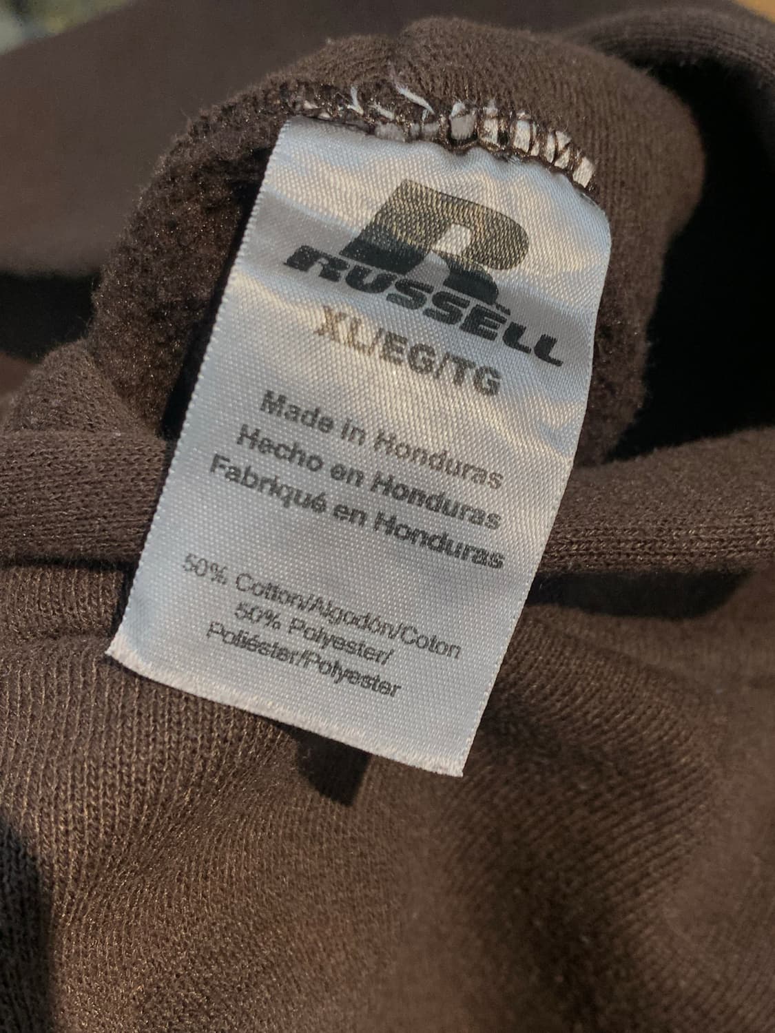 00s 러셀 애슬레틱 튜블러 스웻후디 브라운 상품이미지5